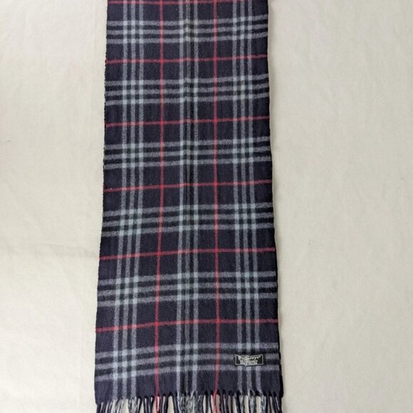 Authentic Burberry Lambswool Check Scarf Blue – Unisex – Pre-Loved – Great Gift - Picture 4 of 9
